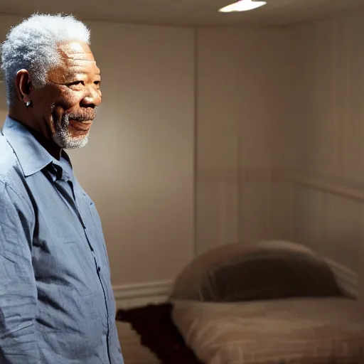 Image similar to Morgan Freeman in the backrooms 4k detail