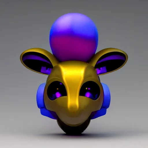 Image similar to Art Deco robot rabbit head, cute, colorful sculpture, milo style,16k, octane render