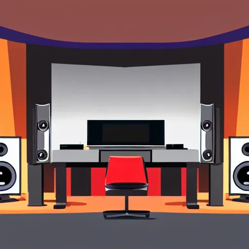 Image similar to 2 d empty music studio, design, vector art, digital art, portrait, 4 k, 8 k, sharp focus, smooth, illustration, room, concept art