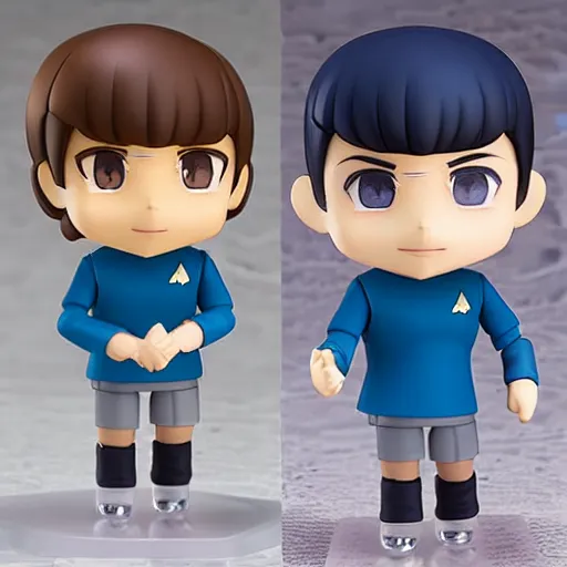 Prompt: spock from the tv series star trek as an anime nendoroid of, detailed product photo