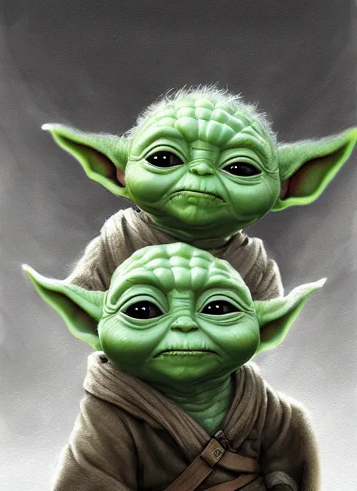 Image similar to digital _ painting _ of _ viking baby yoda _ by _ filipe _ pagliuso _ and _ justin _ gerard _ symmetric _ fantasy _ highly _ detailed _ realistic _ intricate _ port