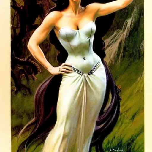 Image similar to jennifer connelly as a princess by frank frazetta