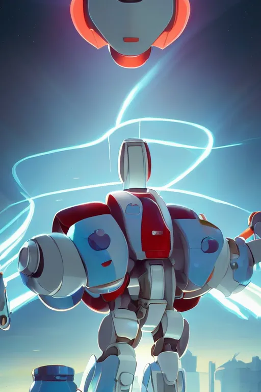 Image similar to metabots medabots medarotto medarot robot minimalist comics, behance hd by jesper ejsing, by rhads, makoto shinkai and lois van baarle, ilya kuvshinov, rossdraws global illumination ray tracing hdr radiating a glowing aura