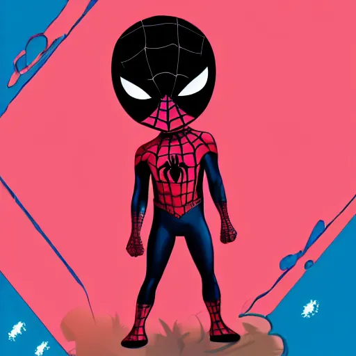 Image similar to spiderman miles morales with pink suit and yellow glowing eyes, and alien ears, comic style cinema c 9. 0