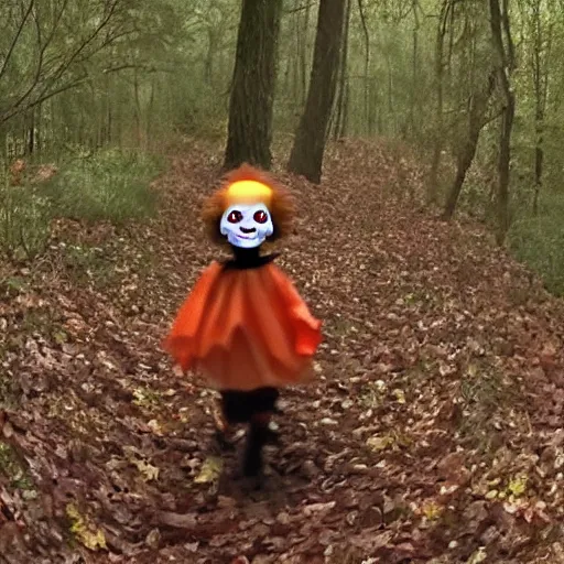 Image similar to Pennywise Caught on a trail cam 4K quality super realistic