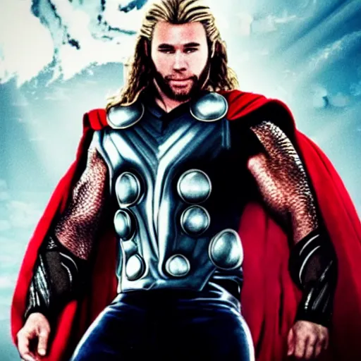 Image similar to john travolta as thor