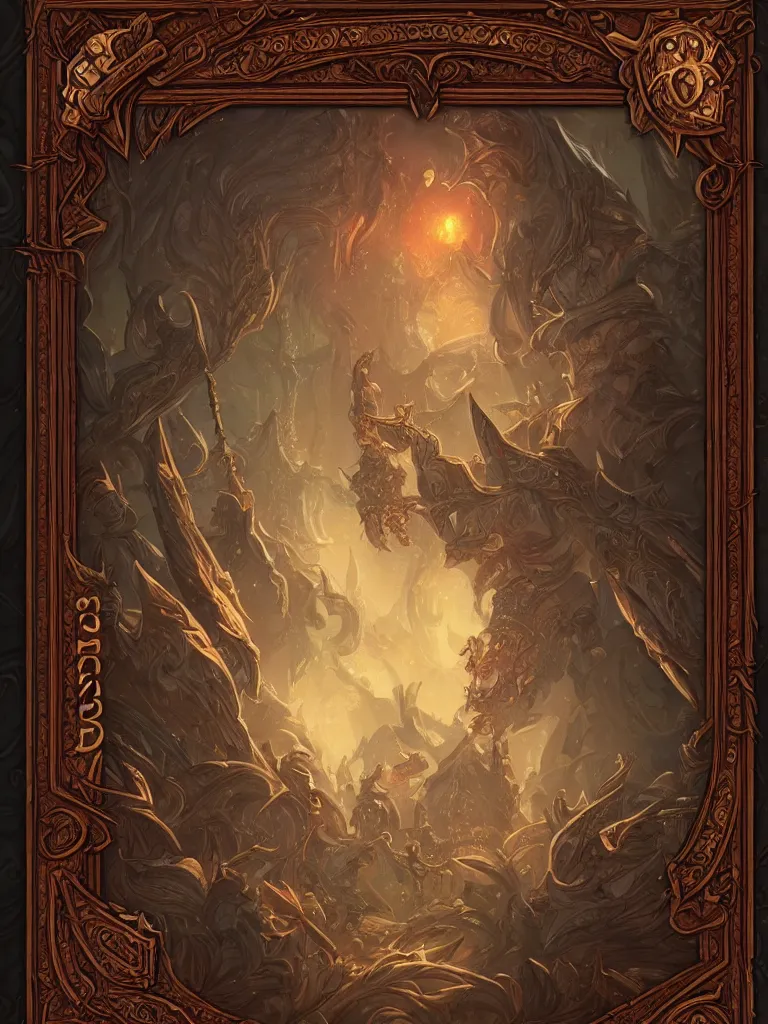 Image similar to book decorative border frame, d & d, fantasy, intricate, elegant, highly detailed, digital painting, artstation, illustration, hearthstone