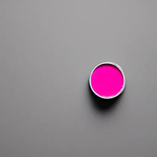 Prompt: can of paint, minimal, modern, solid colors, pink