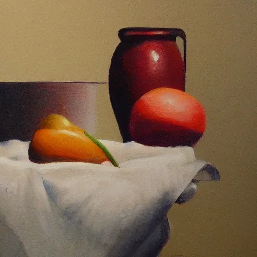 Image similar to smooth transition from landscape to still life, inpainting