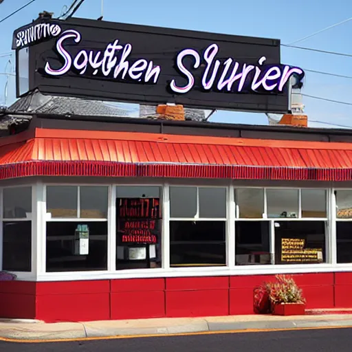 Prompt: southern diner wafflehouse