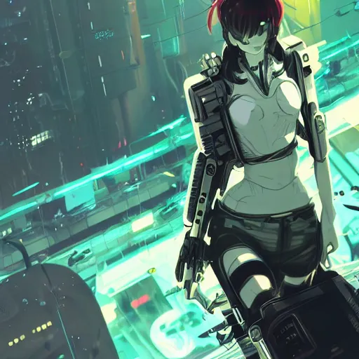 Prompt: Frequency indie album cover, luxury advertisement, white and green colors. highly detailed post-cyberpunk sci-fi close-up cyborg assassin girl in asian city in style of cytus and deemo, mysterious vibes, by Ilya Kuvshinov, by Greg Tocchini, nier:automata, set in half-life 2, beautiful with eerie vibes, very inspirational, very stylish, with gradients, surrealistic, dystopia, postapocalyptic vibes, depth of filed, mist, rich cinematic atmosphere, perfect digital art, mystical journey in strange world, beautiful dramatic dark moody tones and studio lighting, shadows, bastion game, arthouse