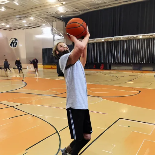 Image similar to pewdiepie playing basketball