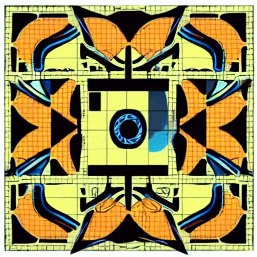 Image similar to afrofuturism pliable blend 5 x 5 grid