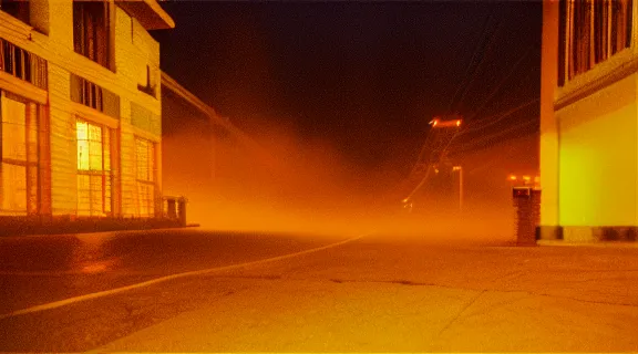 Image similar to kodak portra 4 0 0 photo of vagrant at night volumetric fog