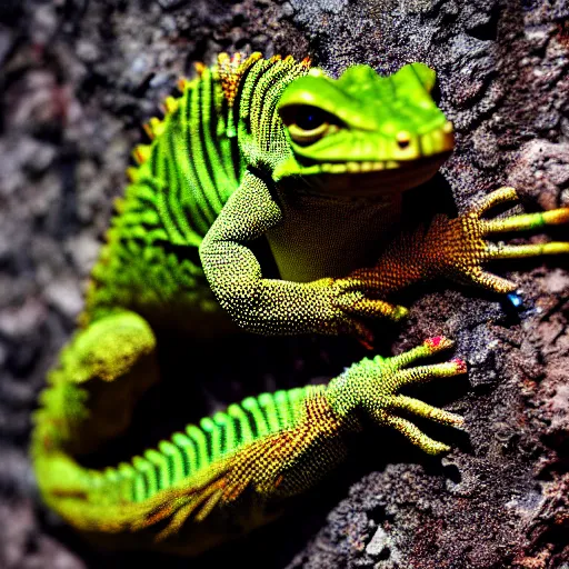 Prompt: Photography of an alien shapeshifting into a lizard, National Geography Photography, 8K