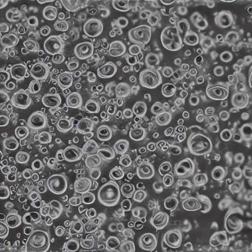 Image similar to biological mistake, microscope cell division, film grain, macro, magnification