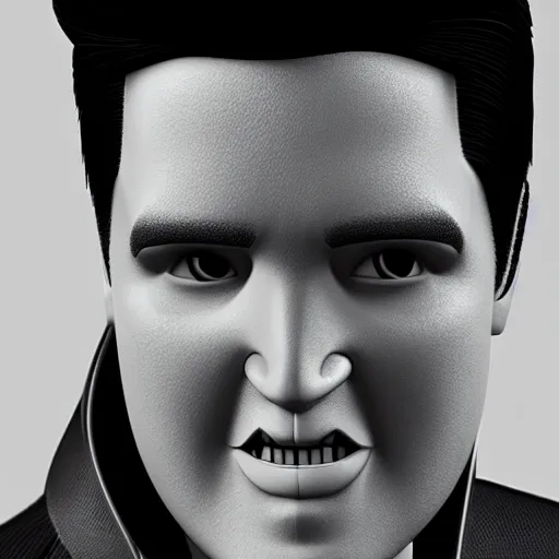 Prompt: elvis presley, 3 d render, pixar,