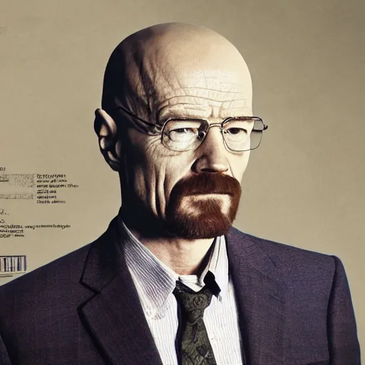 Image similar to walter white as a soy boy