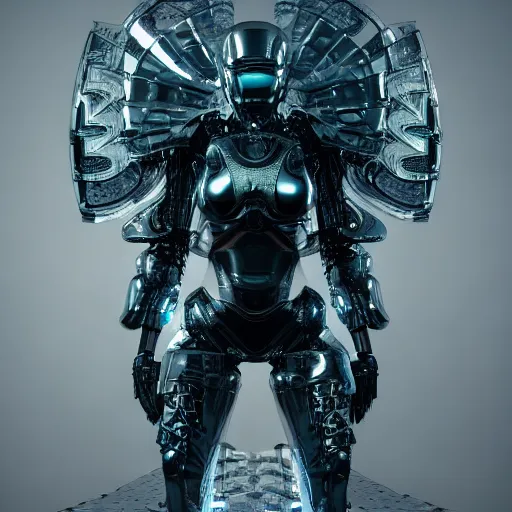 Prompt: cybernetic humanoid armored mystic rune covered armor iridescent nanotechnology sleek kryptonite protomolecule highly evolved with utility fog tendrils in high contrast cinematic light, mystical shadows, sharp focus, octane render