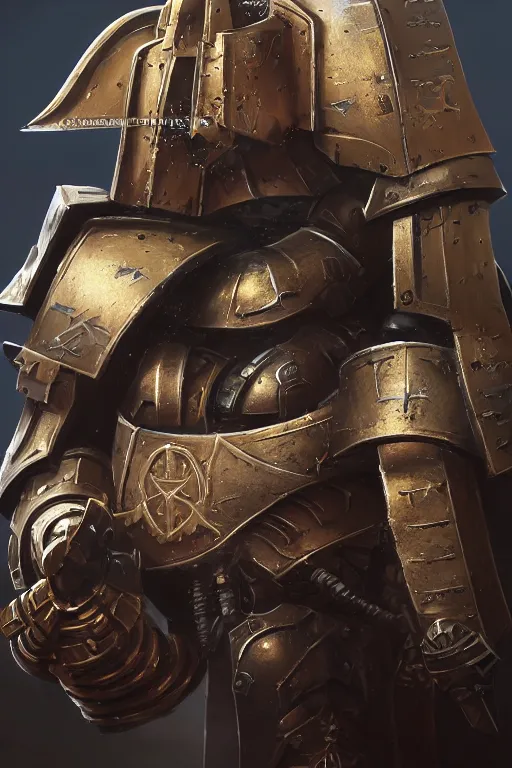 Image similar to armor portrait heros warhammer 4 0 k horus heresy fanart - the primarchs emperor by johannes helgeson animated with vfx concept artist & illustrator global illumination ray tracing hdr fanart arstation zbrush central hardmesh 8 k octane renderer comics stylized