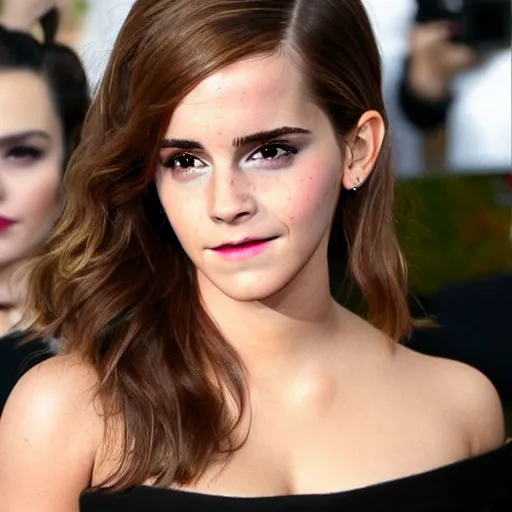 Image similar to Emma Watson and Kim Kardashian hybrid