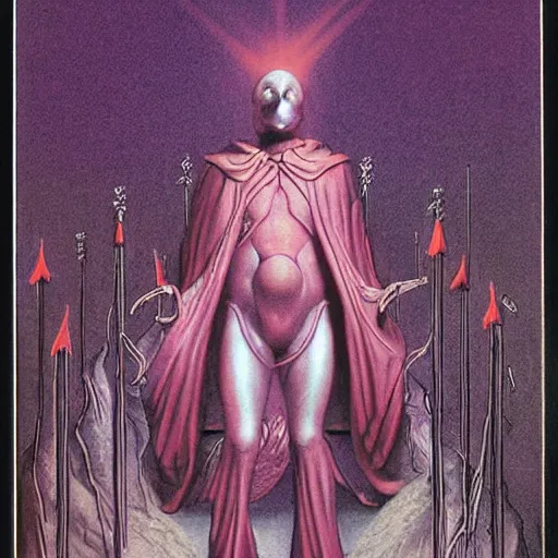 Prompt: the magician tarot card by wayne barlowe