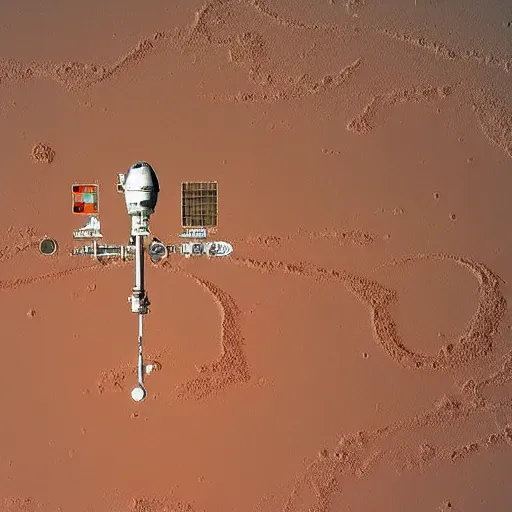 Image similar to spacestation on mars