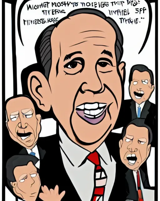 Image similar to gross cartoon nixon