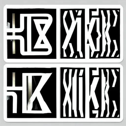 Image similar to black on white graphic design stickers in style of david rudnick, eric hu, y 2 k, brutalism