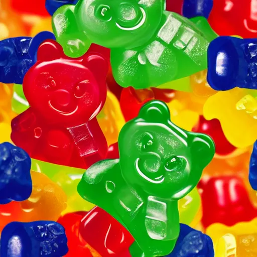 Prompt: gummy bear logo
