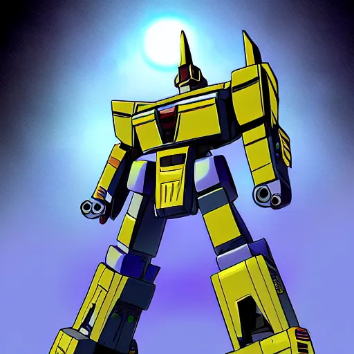 Image similar to trasformers autobot digital art anime