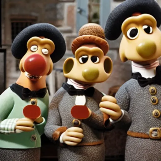 Image similar to jazz trio in Wallace & Gromit