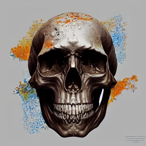 Image similar to portrait_of_a_melting_skull._intricate_abstract._psychedelic_liquod_embossed_intricate_artwork._by_Tooth_Wu_wlop_beeple_dan_mumford._octane_render_trending_on_artstat