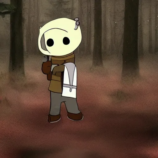 Prompt: finn the human in silent hill