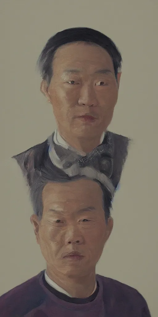 Prompt: painting portrait of a man by yongbo zhao