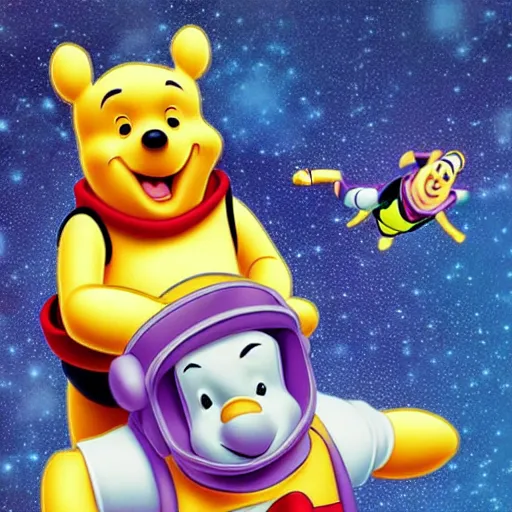 Image similar to Winnie the Pooh as Buzz Lightyear