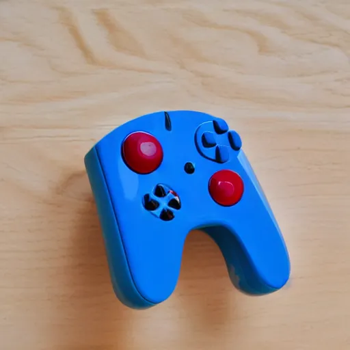 Image similar to game controller, chubby, blue