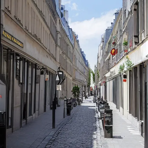 Image similar to une rue de paris en 2 0 2 0