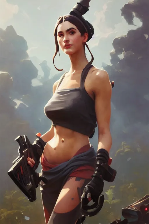 Image similar to full figure portrait of Loserfruit fortnite player, digital art from artstation by Ruan Jia and Mandy Jurgens and Artgerm and william-adolphe bouguereau