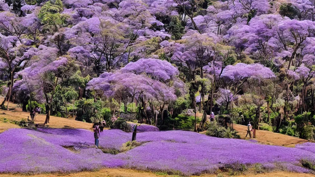 Image similar to jacaranda trees in kathmandu valley