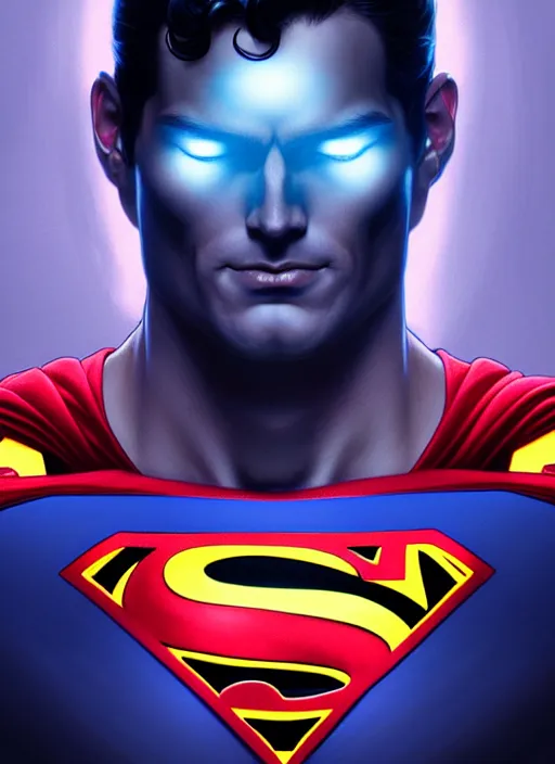 Prompt: symmetry!! portrait of superman, sci - fi, tech wear, glowing lights!! intricate, elegant, highly detailed, digital painting, artstation, concept art, smooth, sharp focus, illustration, art by artgerm and greg rutkowski and alphonse mucha