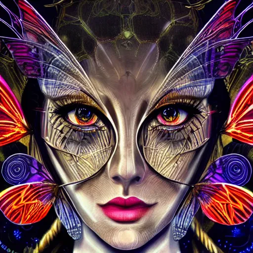 portrait of fairy, symmetric, facepaint facepaint, Stable Diffusion