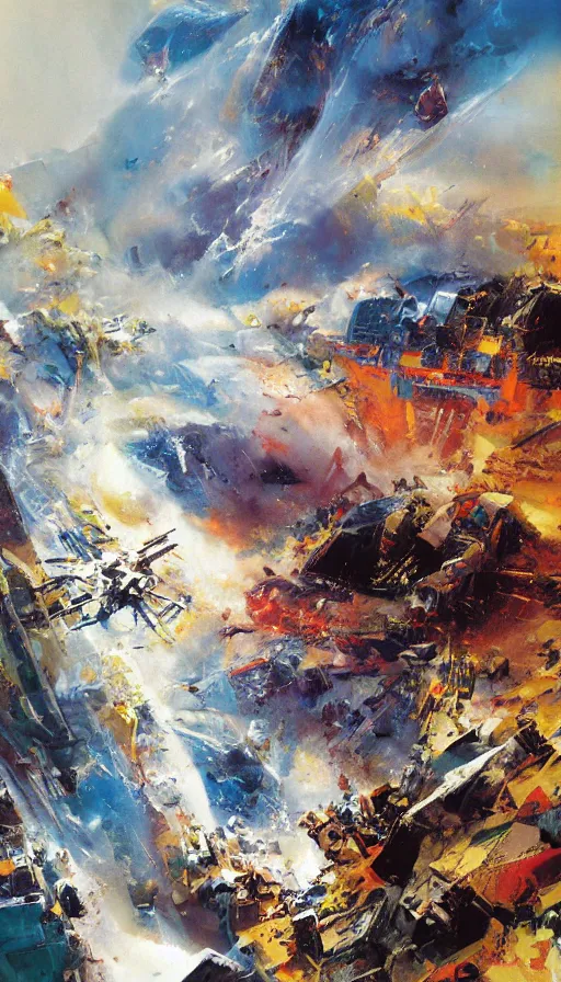 Image similar to the end of the world, by john berkey