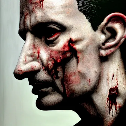 Prompt: color portrait of young dave gahan as a zombie, 7 days to die zombie, fine art, award winning, intricate, soft light from the side, elegant, sharp focus, cinematic lighting, highly detailed, digital painting, 8 k concept art, art by z. w. gu, art by brom, art by michael hussar, masterpiece, 8 k