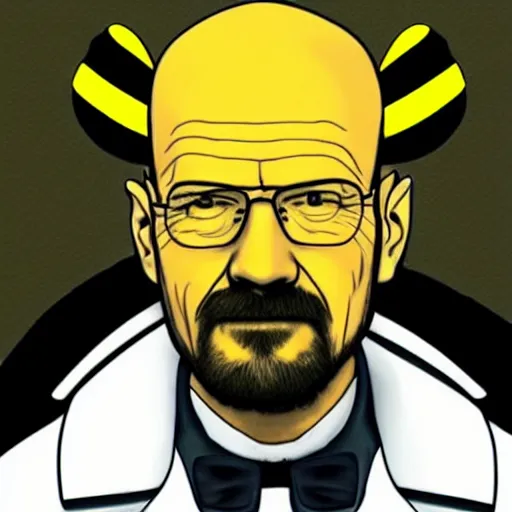 Image similar to Walter White but hes turned himself into a bee