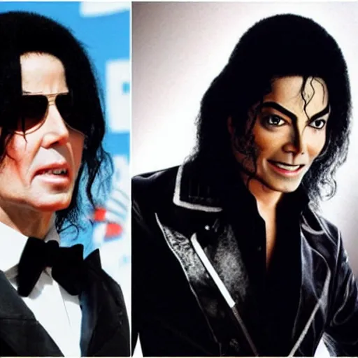 Image similar to nicolas cage as michael jackson