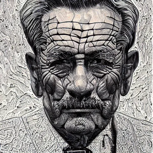 Image similar to an old mans face made of a contour map intricate oil painting, high detail illustration, sharp high detail