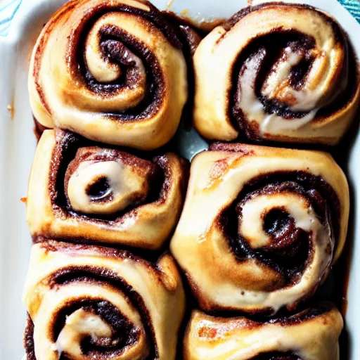 Prompt: cinnamon rolls, made of steak