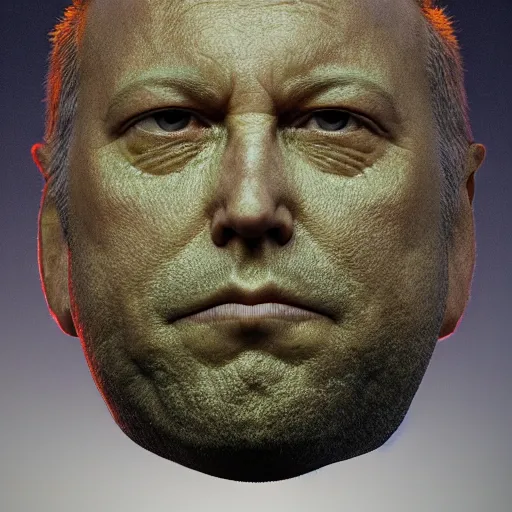 Prompt: hyperrealistic mixed media image of info wars alex jones head ( ( ( bullfrog ) ) ), stunning 3 d render inspired art by xiang duan and thomas eakes and greg rutkowski, perfect facial symmetry, hyper realistic texture, highly detailed realistic attributes and atmosphere, dim volumetric cinematic lighting, 8 k octane render, post - processing, masterpiece,