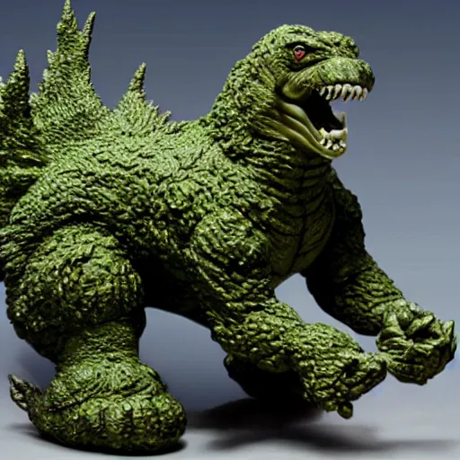 Image similar to godzilla as a sofubi figure